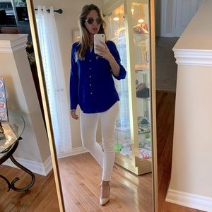 CALVIN KLEIN ROYAL BLUE BLOUSE